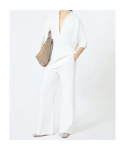 Max Mara Short Sleeve Sweater In White