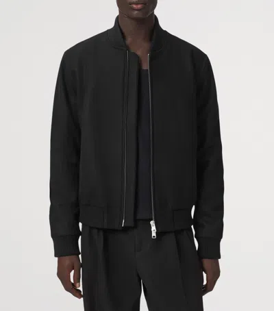 Allsaints Wool-blend Deceit Bomber Jacket In Multi