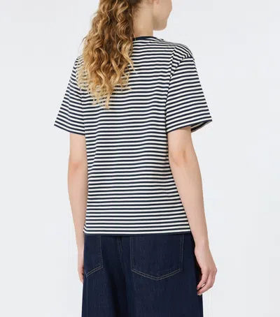 Weekend Max Mara Cotton Stripe T-shirt In Navy