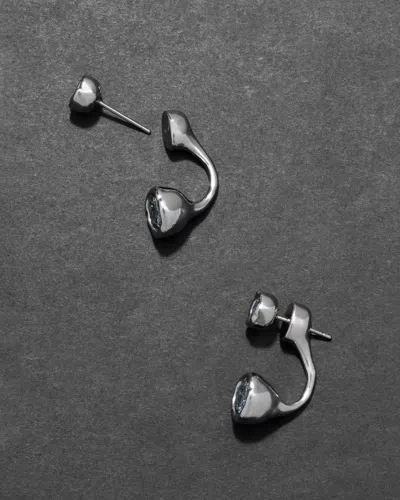 Alexis Bittar Asterales Silver Front Back Earring- In Silver