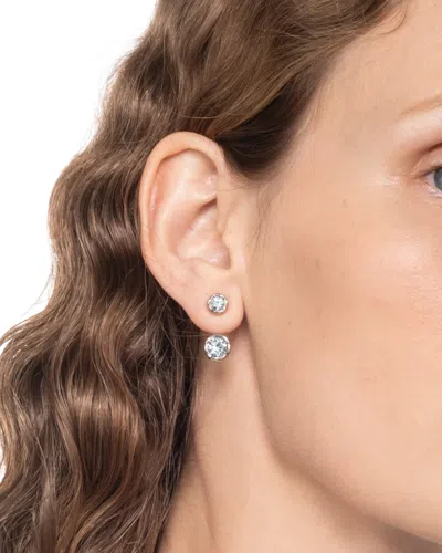 Alexis Bittar Asterales Silver Front Back Earring- In Silver