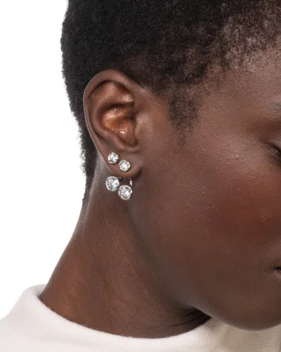Alexis Bittar Asterales Silver Front Back Earring- In Silver
