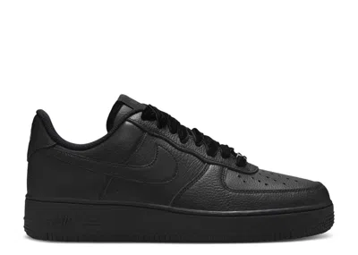 Nike Black Leather Low Top Sneakers In Black