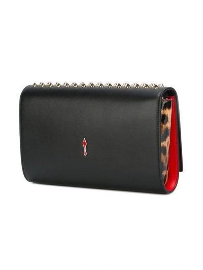 Shop Christian Louboutin Paloma Clutch Bag In Black ,red