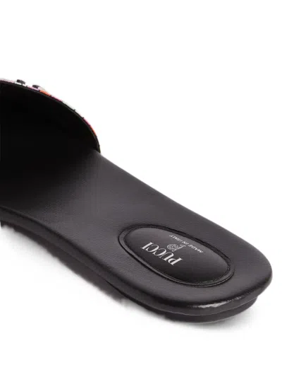 Pucci Iride-print Silk Slip-ons In Multi