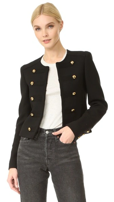 Belstaff Liv Tyler Laure Wool-blend Military Jacket In Black
