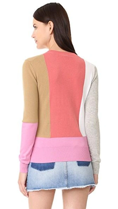 Shop Kenzo Colorblock Sweater In Begonia