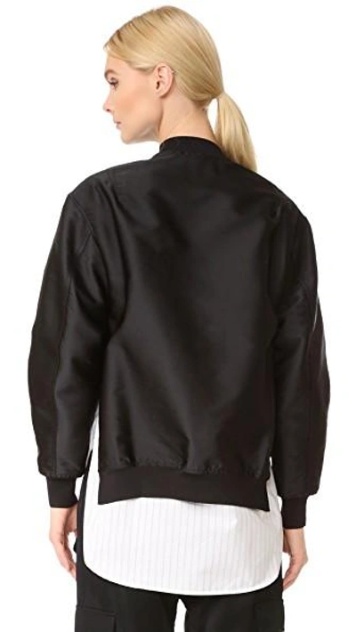 Shop 3.1 Phillip Lim / フィリップ リム Bomber Jacket With Shirting In Black
