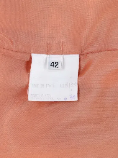 Pre-owned Fendi Shawl-collar Buttoned Coat In Orange