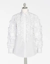 DOLCE & GABBANA COTTON SHIRT WITH RUCHE DETAILS,F5H70TFU5GKW0800