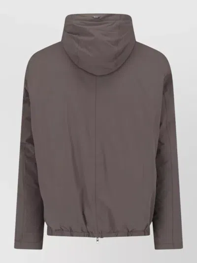 Herno Hooded Coat Packable Design Elastic Hem In Multi