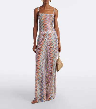 Missoni Zigzag Open-back Top In Multi