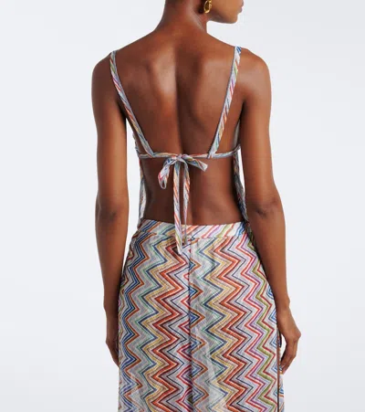 Missoni Zigzag Open-back Top In Multi