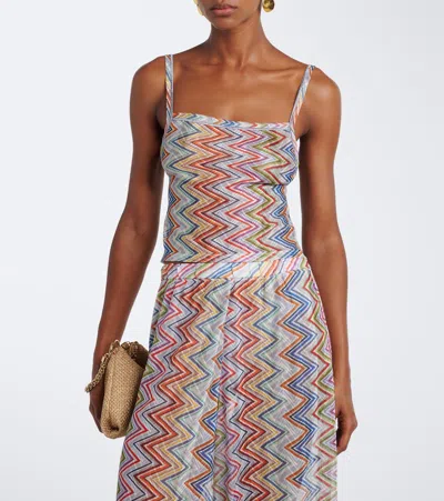 Missoni Zigzag Open-back Top In Multi