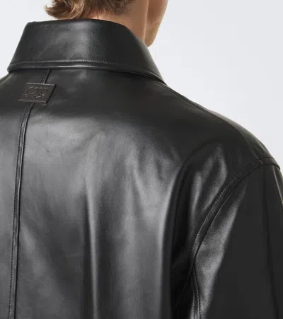 Loewe Leather Jacket In Black
