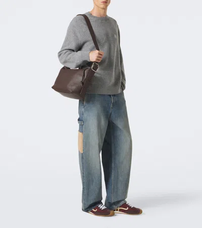 Loewe Ballet Runner 2.0 Nylon And Suede Sneakers With Side Logo In Brown