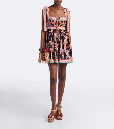 Dolce & Gabbana Keira Platform Heel Sandals Pompons Flowers In Multi