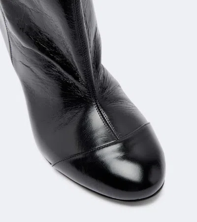 Isabel Marant Eldra Leather Ankle Boots In Black