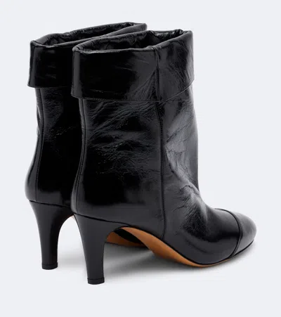 Isabel Marant Eldra Leather Ankle Boots In Black