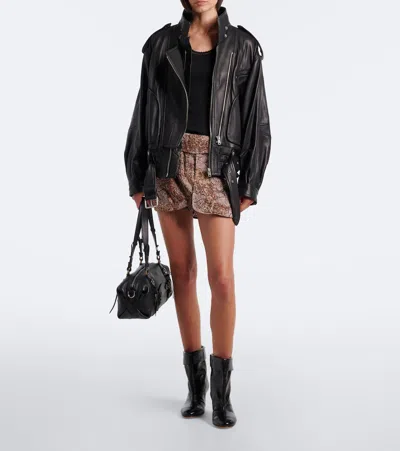 Isabel Marant Eldra Leather Ankle Boots In Black