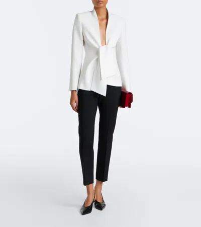 Max Mara Wool-blend Slim Pants In Black