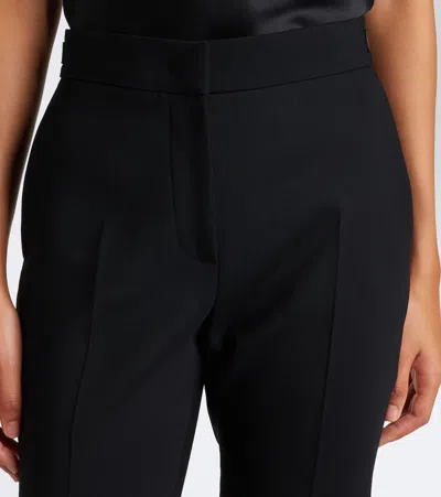 Max Mara Wool-blend Slim Pants In Black