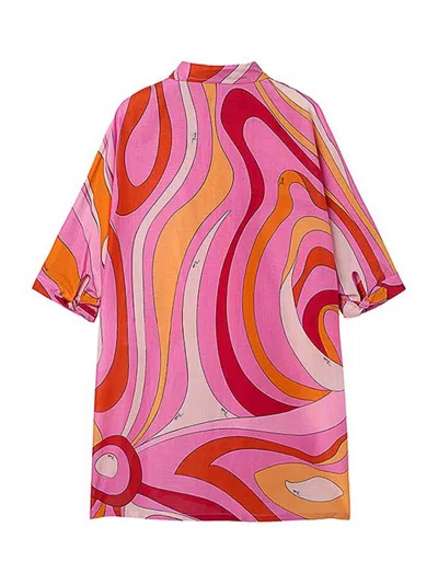 Pucci Short Sleeve Dress In Multi