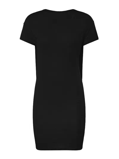 Jacquemus Mistral Back Draped Short Sleeve Dress In Black