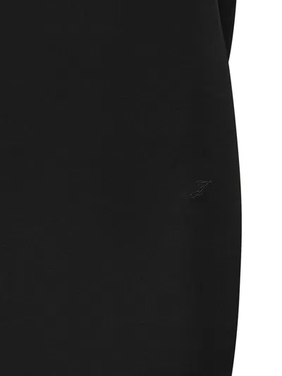 Jacquemus Mistral Back Draped Short Sleeve Dress In Black
