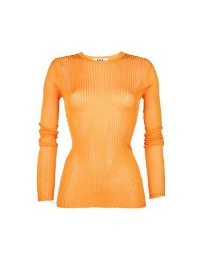 Msgm Sweater In Orange
