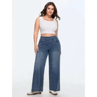 Bloomchic Stretchy Pull-on Wide-leg Jeans