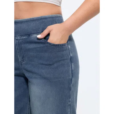 Bloomchic Stretchy Pull-on Wide-leg Jeans