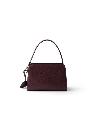 Prada Leather Mini Handbag In Red