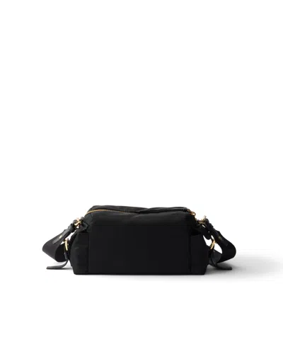 Prada Explore Small Re-nylon And Leather Shoulder Bag In Black