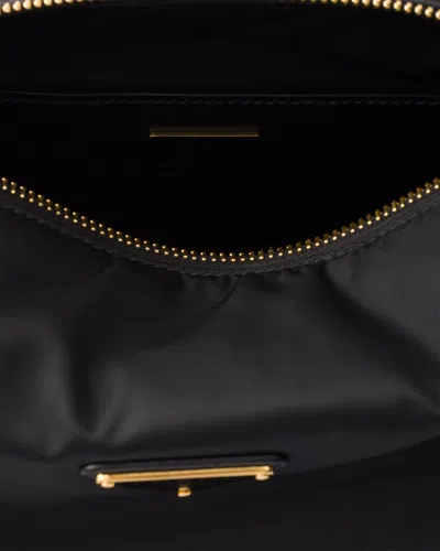 Prada Explore Small Re-nylon And Leather Shoulder Bag In Black