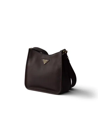 Prada Medium Leather Bag In Brown