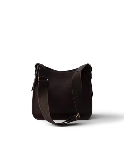Prada Medium Leather Bag In Brown