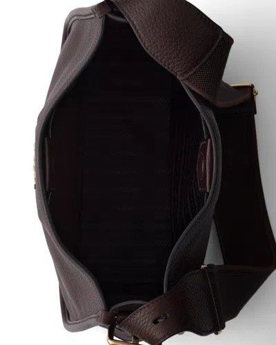 Prada Medium Leather Bag In Brown