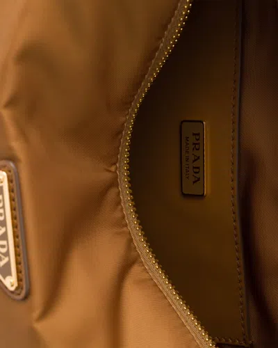 Prada Explore Small Re-nylon And Leather Shoulder Bag In Brown
