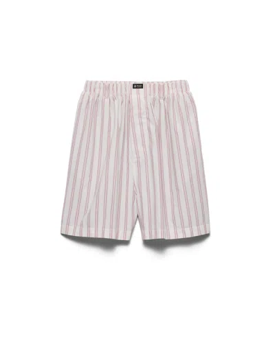 Prada Poplin Bermudas In Purple