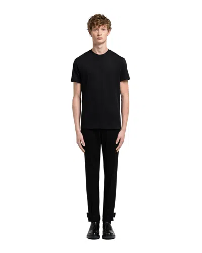 Prada Three Pack Cotton Jersey T-shirts In Black
