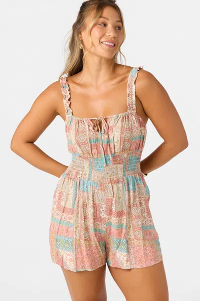 O'neill Women's Reeves Romper, Size Medium, Viscose In Multi