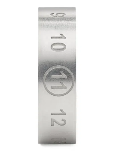 Maison Margiela Numeric Logo Ring In Metallic