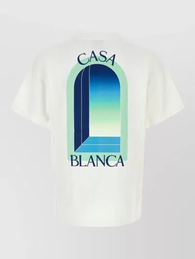 Casablanca Cotton Crew Neck Graphic Print T Shirt In Multi