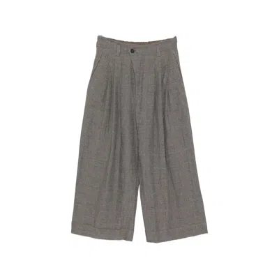 Ziggy Chen Check-pattern Trousers In Gray