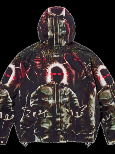 Supreme Graphic-print Raglan Jacket In Multi