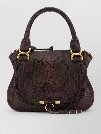 Chloé Printed Leather Small Marcie Shoulder Bag