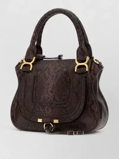 Chloé Printed Leather Small Marcie Shoulder Bag