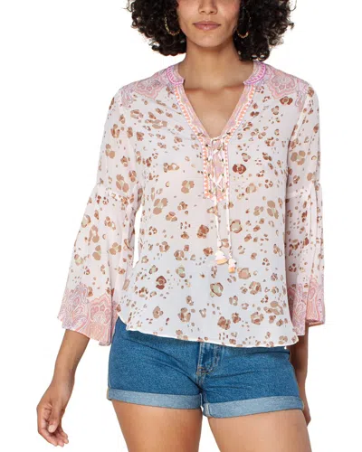 Hale Bob Silk Top Beaded In White
