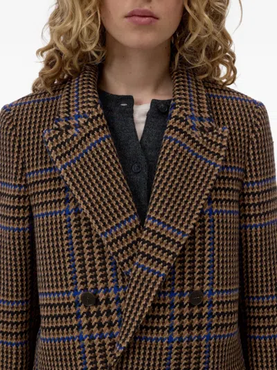 Closed Check-pattern Double-breasted Blazer In Multi